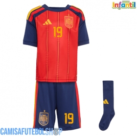 Camisa de time de futebol Espanha Lamine Yamal #19 Replicas 1º Equipamento Infantil Mundo 2026 Manga Curta (+ Calças curtas)